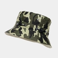 Omkeerbare camouflage vissershoed met verstelbaar sportkoord en metalen ventilatiegaatjes - Legergroen Camo (2#)