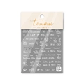 Detail of white handwritten motivational quotes nail art stickers by Tomoni with clear backing - Handwritten Inspirational English Quotes Style (to942)