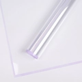 Waterproof OPP transparent floral wrapping paper with purple colored border accents - 56*56CM / Creamy Purple
