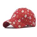 Cappellino da baseball rosso con caratteri cinesi Kaiyun e Fu per fortuna e sole - Regolabile / Rosso