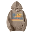 Khaki Gulf of Mexico beach sunset hoodie in size M featuring vintage graphic print - Camel