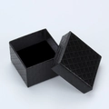 Square black jewelry gift box with elegant diamond texture for rings and earrings - Magic Grid Black / 5*5*3 Ring Box