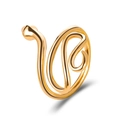 Polierter goldener Schlangenring mit minimalistischem Design und glänzendem Finish - Gold (KC Gold 1665)