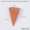 Realistic caramel waffle cone prop with dimensions 14.5cm height and 8cm diameter - Giant Crisp Cone / Caramel color