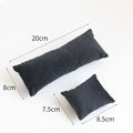 Black velvet bracelet display pillows for jewelry and watches in two sizes - Velvet / Large + Small Set / Black