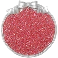 Perline di vetro rosa cangianti da 2,5 mm per gioielli fai da te in vassoio d'argento - Rosso Vivo (10g/Confezione Circa 700 pezzi)