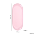 Pink oval stainless steel vanity tray with matte finish and 22.9cm length dimensions - Oval Tray - Nude Pink