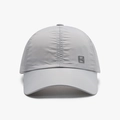 Light gray breathable quick-dry baseball cap with a side square silver metal logo - Light Grey(25A344)