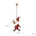 Ciondolo classico di Babbo Natale in metallo con campanella dorata, altezza 8,7 cm - Babbo Natale con Campana