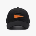 Black checkered quick-dry baseball cap with orange S embroidery for outdoor fishing - Adjustable / Black