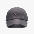 Dark grey quick-dry baseball cap with a geometric logo for outdoor sports and sun protection - Dark Grey(25A344)