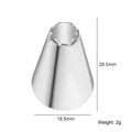Star shaped stainless steel icing nozzle for cake decorating with dimensions 28.5x18.5mm - Style 41