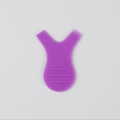 Macro view of purple Y-shaped lash brush for eyelash grafting and perming extensions - Y Brush / Purple