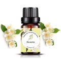 10ml jasmine essential oil in amber glass bottle with fresh jasmine flower decor - 10ml / Jasmine