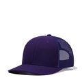 Classic deep purple mesh trucker hat for outdoor sun protection with adjustable strap - Adjustable / Purple + Purple Mesh