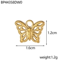Pendentif papillon doré en acier inoxydable de 1,6cm de large et 1,2cm de haut - Papillon Style 1