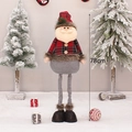 78cm Telescopic Christmas Santa doll with red plaid clothes and long grey legs - Red Plaid Santa / Retractable Large / 78cm