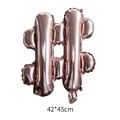 Palloncino hashtag in alluminio oro rosa 16 pollici per decorazione festa compleanno - Hashtag / Oro rosa