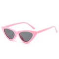 Occhiali da sole retrò cat-eye con montatura rosa lucida e lenti scure - Montatura Rosa Lente Grigia