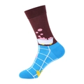 Chaussettes à pois marron et bleu avec motifs de baignoire et de canard en plastique - 966-Canard Jaune