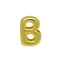 Polished golden metal letter B charm with smooth finish for DIY jewelry bracelets - Gold/Letter B
