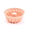 Rosa Silikon-Gugelhupfform für Muffins und Desserts mit klassischem Rillendesign - Lotusrosa