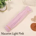 DIY macaron light pink chenille stems craft kit with dense soft plush for handmade gifts - Approx 100Pcs (High Density) / Macaron Light Pink