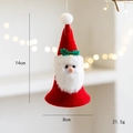 Ciondolo natalizio Babbo Natale in peluche 14cm x 8cm con cappello rosso e barba bianca - Babbo Natale