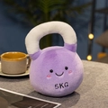 Kettlebell di peluche lavanda con ricamo 5KG e una simpatica faccia sorridente - Kettlebell Viola / 23CM