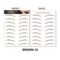 Waterproof 6D ecological brown eyebrow tattoo stickers 10 pairs BROWN-15 set - 15 (9 Pairs) / Brown