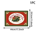 Détail du set de table Noël 29,5x44cm avec motif de traîneau rouge et houx festif - 1 Feuille