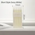 Set di quattro candele corte color avorio in una confezione trasparente minimalista - Bianco Avorio - Set di 4 Candele da Cena Diritte da 20 cm