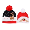 Dettaglio di berretti natalizi con silhouette di renna e design barba di Babbo Natale - Adulto / Babbo Natale in Slitta
