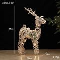 Luminous champagne metal reindeer Christmas ornament with warm LED lights 44cm high - Champagne Iron Reindeer Large