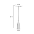 Silver metal T-bar earring display stand with 20cm height and 6cm wide top horizontal bar - Large Teardrop / 6*20cm / Silver