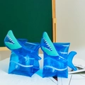 Braccioli gonfiabili blu a forma di squalo per bambini in materiale PVC resistente - Braccioli Squalo