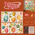 Detail layout of Thanksgiving pumpkin window clings with dual-sided printing and sizes - Autumn Turkey & Corn Style (A019) / 20*30CM*6 Sheets