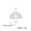 Silver stainless steel tree of life pendant 13.6x11.2mm for DIY jewelry making - Jenny J. Tree / Steel