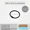 Black 35mm binder ring, inner 30mm diameter metal loose leaf ring for document binding - 35# ID 30mm / Electrophoretic Black