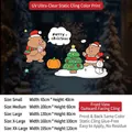 Christmas bear window decals size chart with static cling PVC material details - Small (65*40cm)