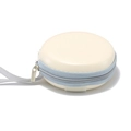 Lunettes soleil pliables enfant avec pochette ronde en coloris blanc cassé et bleu - Étui à Lunettes de Soleil Circulaire