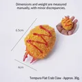 Realistic tempura crab claw pendant with texture, 6.5cm size for bag accessory - Ketchup Golden Breaded Crab Claw (No Ring)