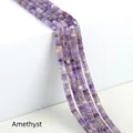 Strands of natural purple amethyst 2x4mm flat cylinder spacer beads for DIY jewelry - 2x4mm Spacer Beads (Approx. 150 Beads/Strand) / Amethyst B