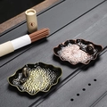 Porta incenso vintage in metallo con vassoio a foglia di loto e bruciatore a lumaca - Vassoio per incenso al loto (Supporto per lumache)