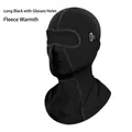 Passamontagna invernale in pile nero con fori per occhiali e maschera traspirante - Pile Caldo Stile Lungo / Lungo Nero (Con Foro Per Occhiali)