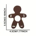 Tabella taglie ciondolo bicchiere da vino in feltro omino di pan di zenzero da 5,5cm x 4,5cm - Omino di pan di zenzero / Caffè scuro