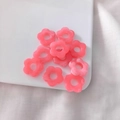 Pink 19mm acrylic flower beads for DIY handmade earrings and jewelry accessories - Pink Marbled 2