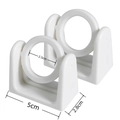 Set of two white plastic rotating bag hooks for closet organization in a minimalist design - Rotating Ring Hook / 2 Pieces (PP Bag) / White