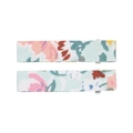 Pair of rectangular hair clips with light blue floral fabric wrap for kids - Style 23 (Light Blue Floral)