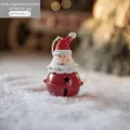 Campanella di Babbo Natale in metallo rosso per decorazione albero 4x6,5cm - Piccolo Stile Babbo Natale